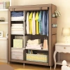 Non-woven fabric dust-proof storage wardrobe, hanging wardrobe, clothes hanger, steel frame, dormitory combination, folding simple cloth cabinet assembly 0819 Specification image